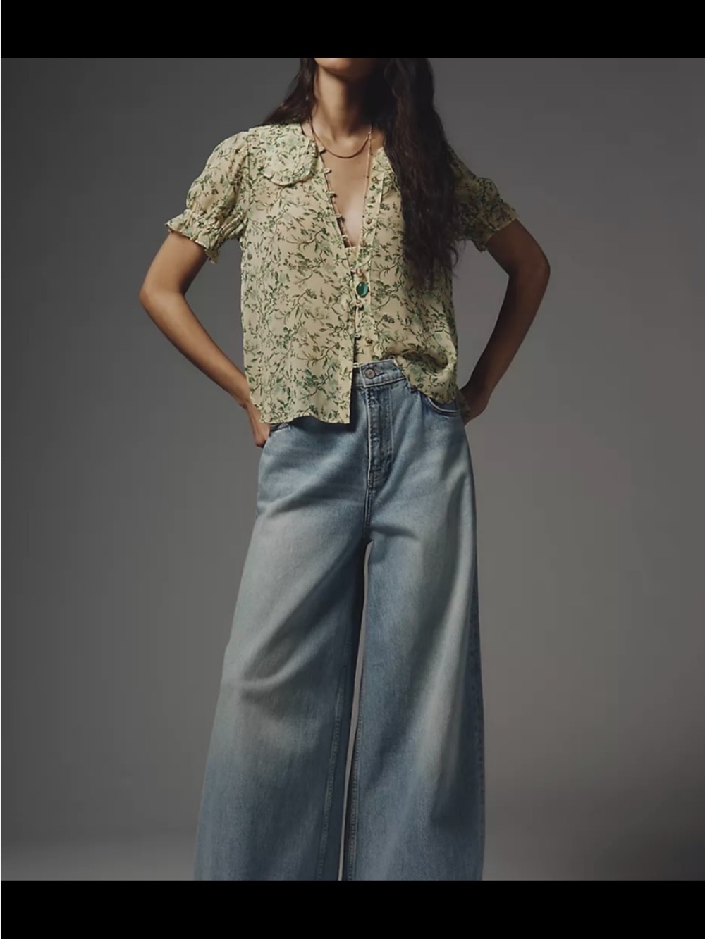 Anthropologie Pilcro Sheer Blouse.